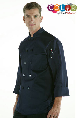 Picture of Chef Works - *CCBA-NAV - Torino Navy Basic Chef Coat